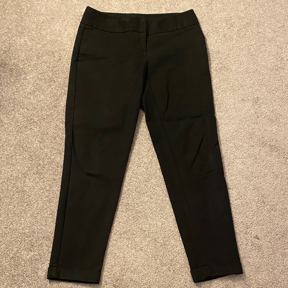 Worthington Black Cropped Ponte Ankle Pants